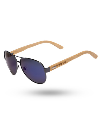 OKULARY AVIATOR BAMBO POLARIZED GRAPHITE NAVY MIRROR 01-210