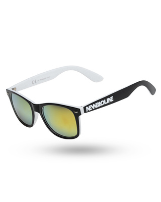 OKULARY CLASSIC INSIDE BLACK / WHITE FLASH RED MIRROR 01-175